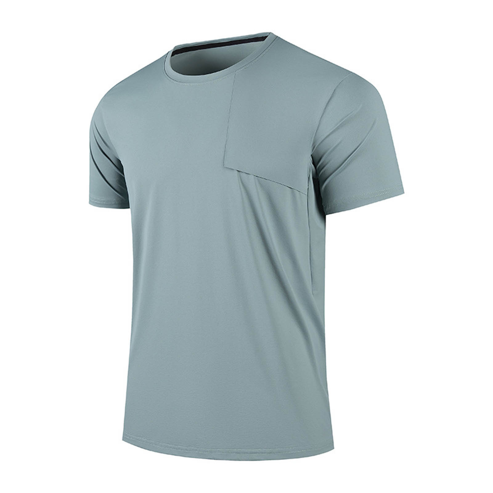 thumbnail image 4 of Camiseta de cuello redondo para hombre - Transpirable - Secado rápido - Verano informal - Poliéster, 4 of 4